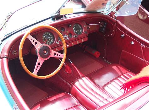 1957 Jaguar XK140--Blue w/Red Interior | Red interiors, Jaguar, Classic cars