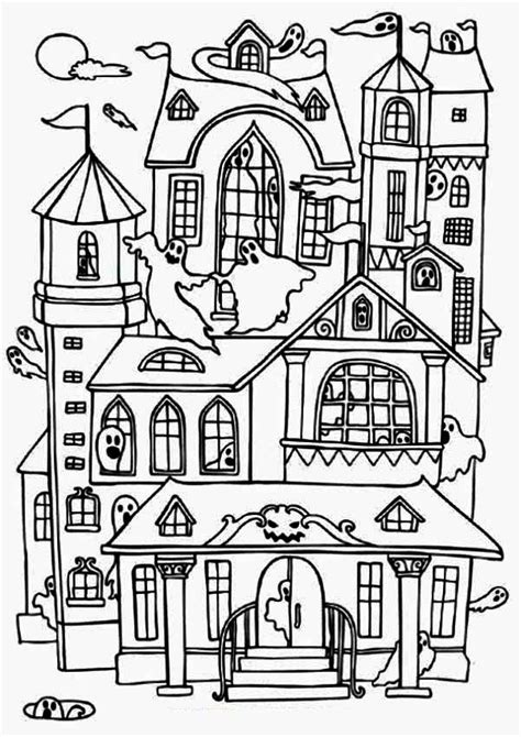 Free Printable Haunted House Coloring Pages For Kids