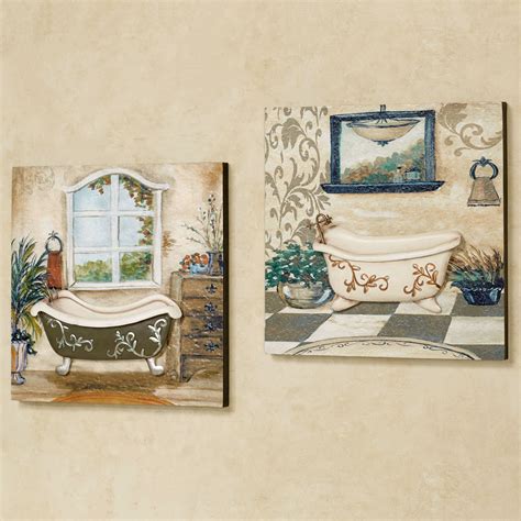 Salle de Bain Bathroom Wall Art Set