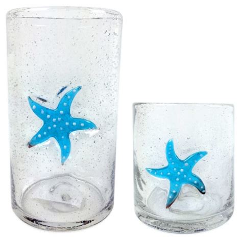 Coastal Drinking Glasses with a Splash of Ocean & Sea Life Designs