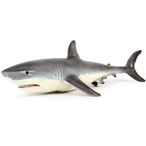 Big Megalodon Great White Shark Simulation Animal Figure Model Toy Classic Toys Xmas Gift for ...