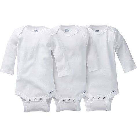 3-Pack White Onesies® Brand Long Sleeve Bodysuits with Mitten Cuffs | White long sleeve bodysuit ...