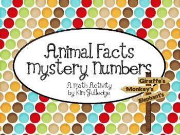 Animal Facts Mystery Number by Math in Room 110 | TpT