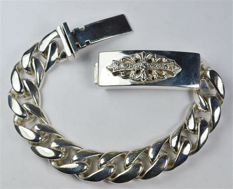 Chrome Hearts ID Bracelet Dagger Pave Diamond Classic Chain | Property Room