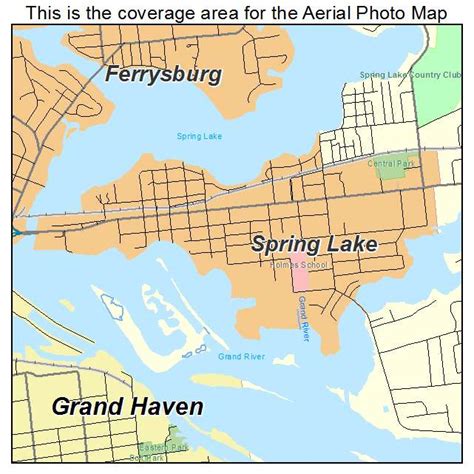 Aerial Photography Map of Spring Lake, MI Michigan