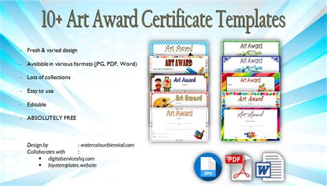 Free Art Award Certificate Templates Editable [10+ ELEGANT DESIGNS ...