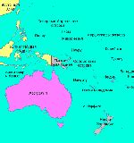 Map Australia and Oceania