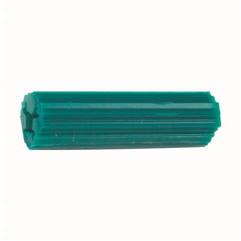 1/4" x 1" Green Plastic Tubular Screw Anchor - Kimball Midwest