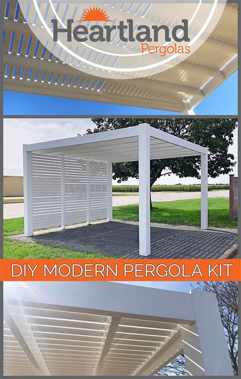 DIY Modern Vinyl Pergola Kit - Contemporary Outdoor Living - Minimalist Design | Pergola ...