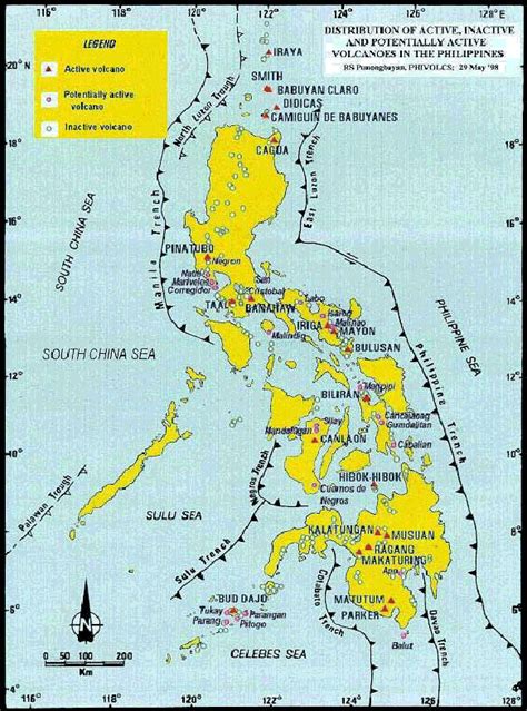 Distribution of Active, Potentially Active, and Inactive Volcanoes in ...