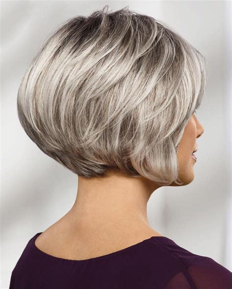 Medium Bob Style Grey Hair Wigs, Best Wigs Online Sale - Rewigs.com