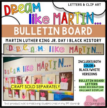 Martin Luther King Jr Bulletin Board Letters | Dream Like Martin | MLK Display