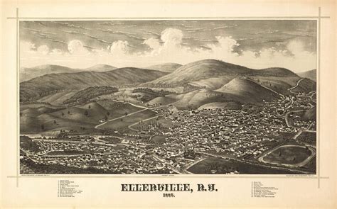 Historic Map - Ellenville, NY - 1887 | World Maps Online