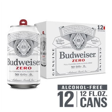 Budweiser Zero Alcoholic Free Beer, 12 cans / 12 fl oz - Fry’s Food Stores