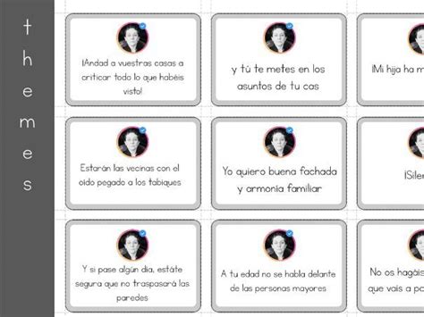 La Casa de Bernarda Alba (Quotes cards and theme index) | Teaching Resources