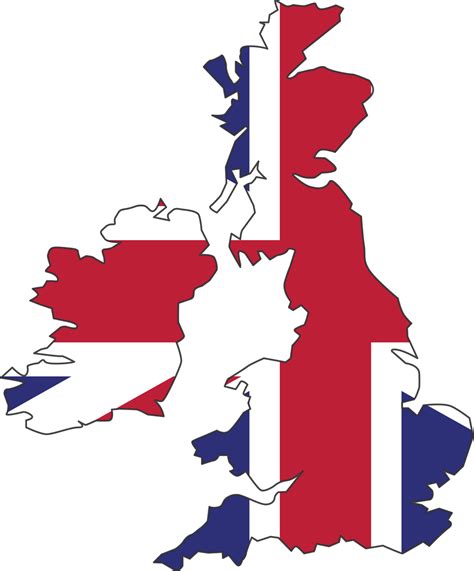 UK map city color of country flag. 12177279 PNG