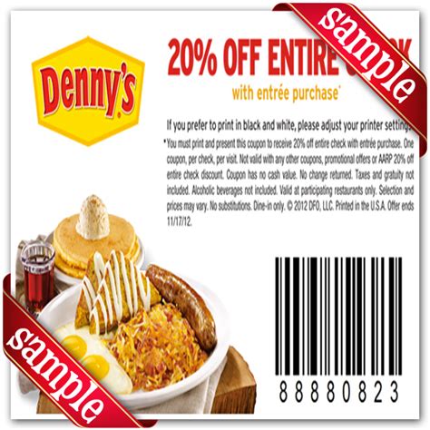 Denny's Coupon Printable December 2016 - Save Avg of $5