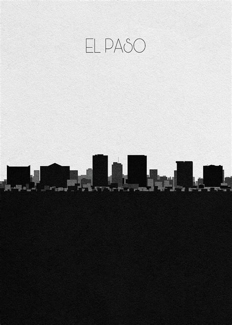 El Paso Cityscape Art Digital Art by Inspirowl Design