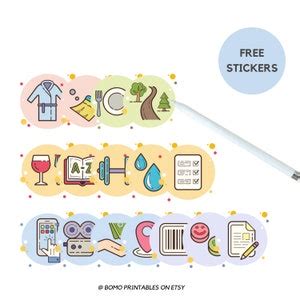 Weekly Planner Printable, Planner Stickers, Printable Planner Template ...