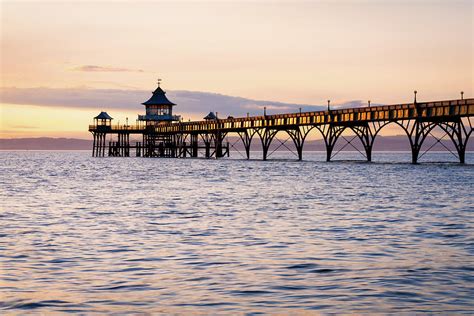 Sunset at Clevedon Pier Photograph by Ewa Jermakowicz | Fine Art America