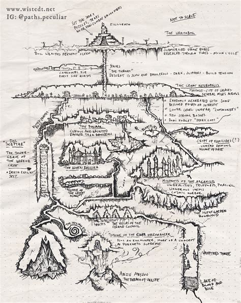 Vertical Underground Necropolis Map - Paths Peculiar