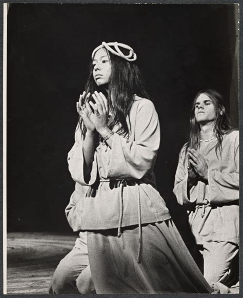 Yvonne Elliman and unidentified in the stage production Jesus Christ ...