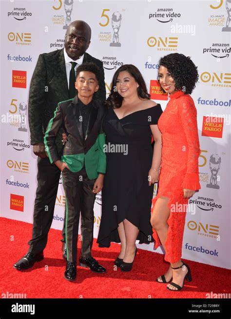 California, USA. 30th Mar, 2019. Miles Brown and family attends the 50th NAACP Image Awards at ...