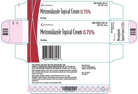 Metronidazole Cream - FDA prescribing information, side effects and uses