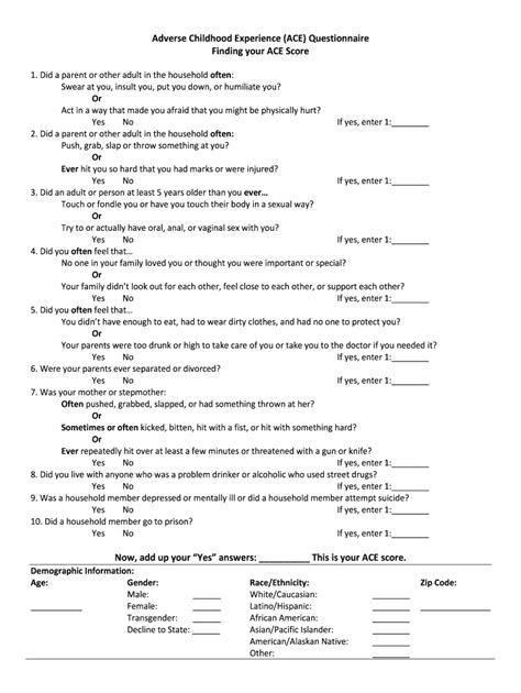 CA ACE Questionnaire - Lake County - Fill and Sign Printable Template ...