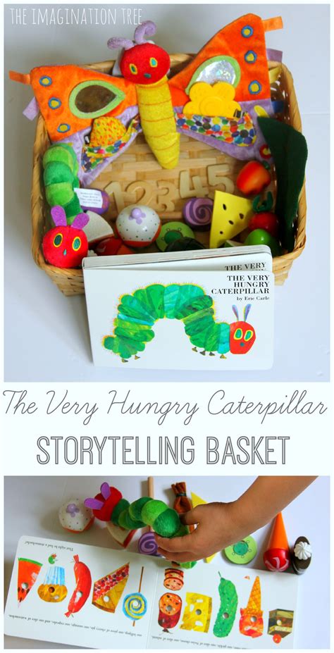 the very hungry caterpillar storytelling basket imagination tree activities