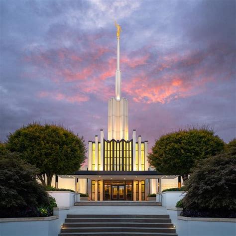 Atlanta Temple Front Sunset - LDS Temple Pictures