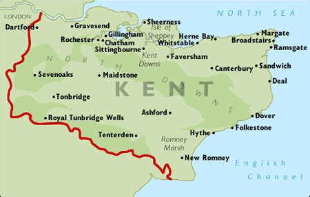 Map of Kent | England map