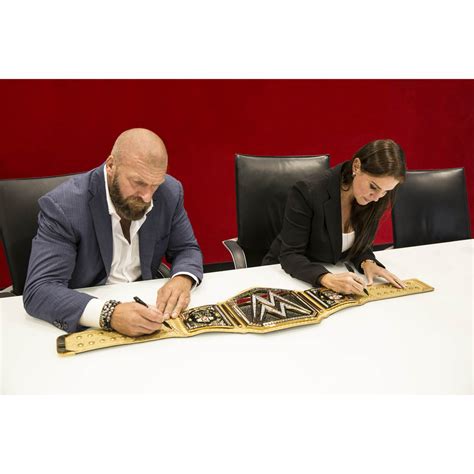 Connor's Cure WWE Championship Replica Title autographed by Stephanie ...