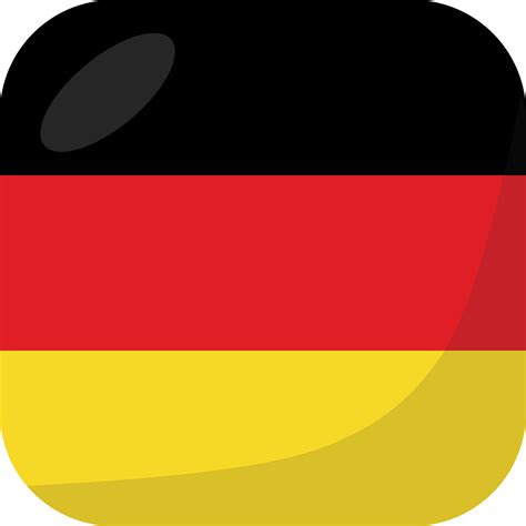 Germany flag square 3D cartoon style. 33854611 PNG