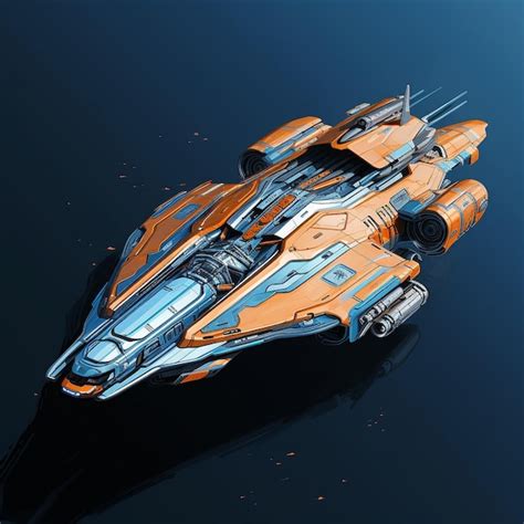 Premium AI Image | Digital concept art of a scifi space battleship