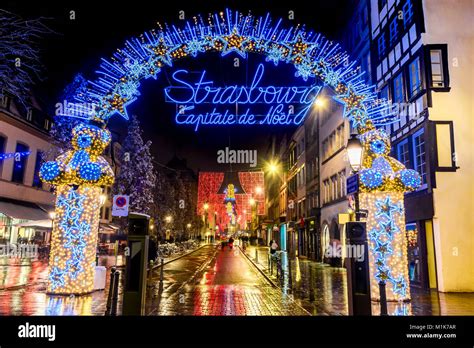 Strasbourg, France. Christmas lights in Strasbourg, Capitale de Noel ...