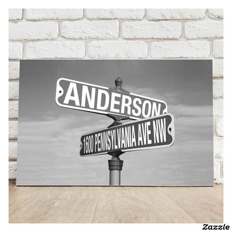 Personalized Black and White Street Sign Canvas | Cute home decor, Street signs, Photo canvas