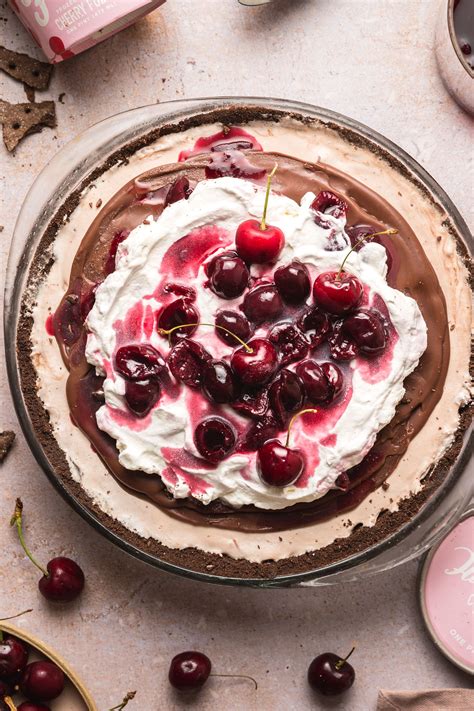 Cherry Fudge Ice Cream Pie - Vegetarian 'Ventures