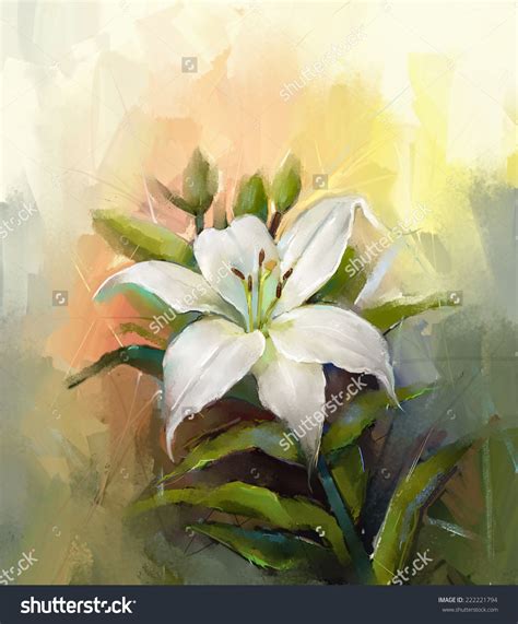 White Lily Painting