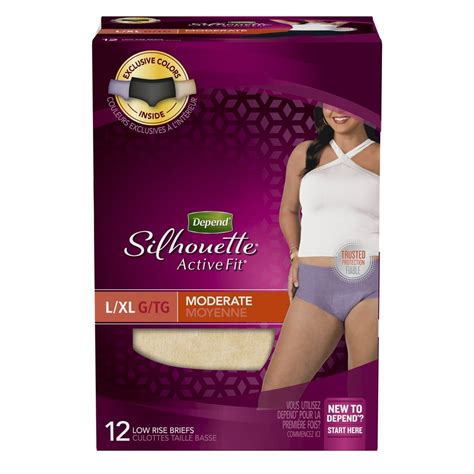 Depend Silhouette Active Fit Incontinence Underwear for Women, Moderate ...