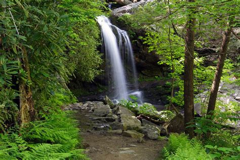 Grotto Falls in Great Smoky Mountains along Trillium Gap Trail - Parkcation