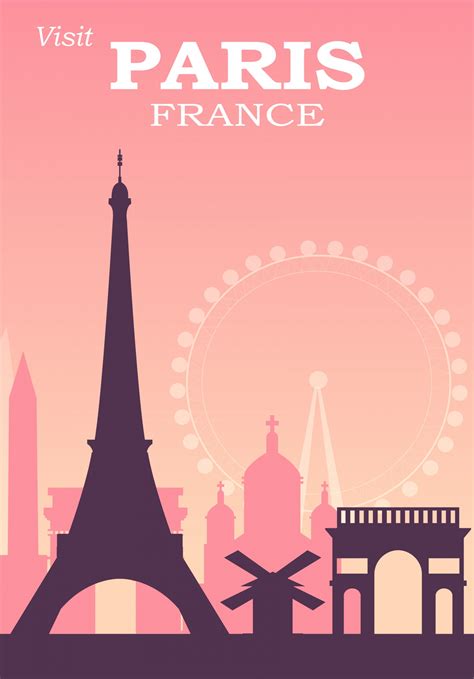 Paris Travel Poster Free Stock Photo - Public Domain Pictures