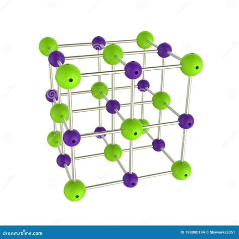 Fcc Structure of NaCl - Crystal Lattice. Stock Illustration - Illustration of positive, grid ...