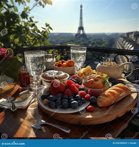 Breakfast on a Balcony in Paris 2 . Luxury Tourist Resort Breakfast in ...