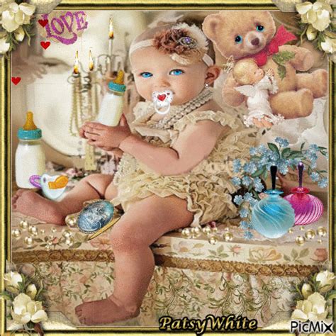 Lovely Baby Gif Animé, Animated Gif, Love Smiley, Baby Alive, Doll ...