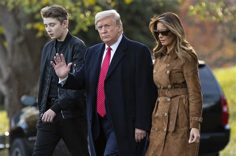 Barron Trump shows off his 6-foot-7 height in NYC