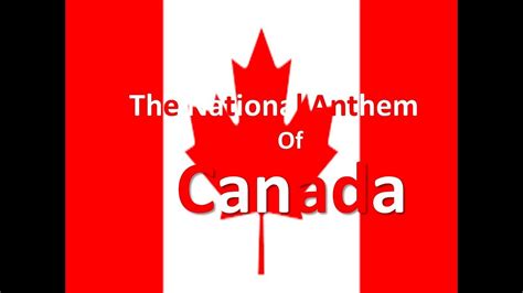 The National Anthem of Canada Instrumental with Lyrics - YouTube