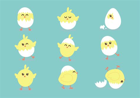 Easter Chick Cute Icons 145077 Vector Art at Vecteezy