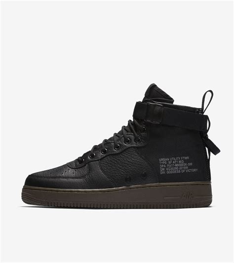 Nike SF AF-1 Mid 'Black & Dark Hazel'. Nike SNKRS