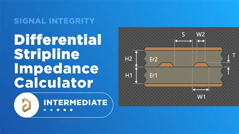 Differential Stripline Impedance Calculator